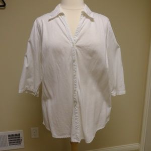 White Linen top 3/4 sleeves
